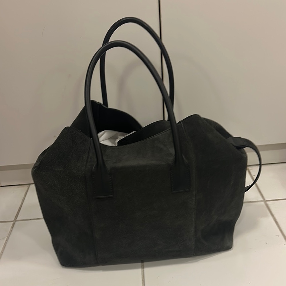 Aerin charcoal mini weekender tote bag excellent condition used once